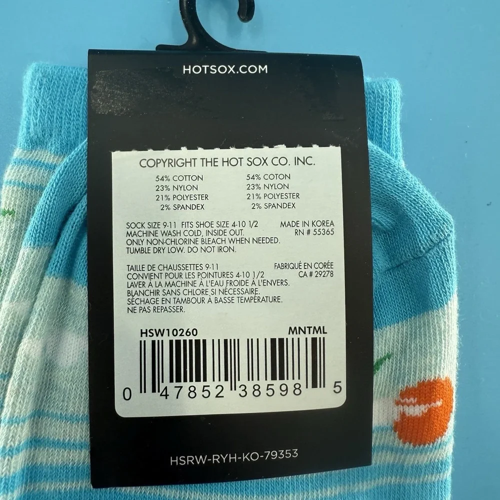 Hot Sox Women's Surf Van Palm Tree Crew Socks Size 9–11 New